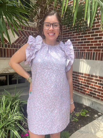 April Ruffle Sleeve Dress