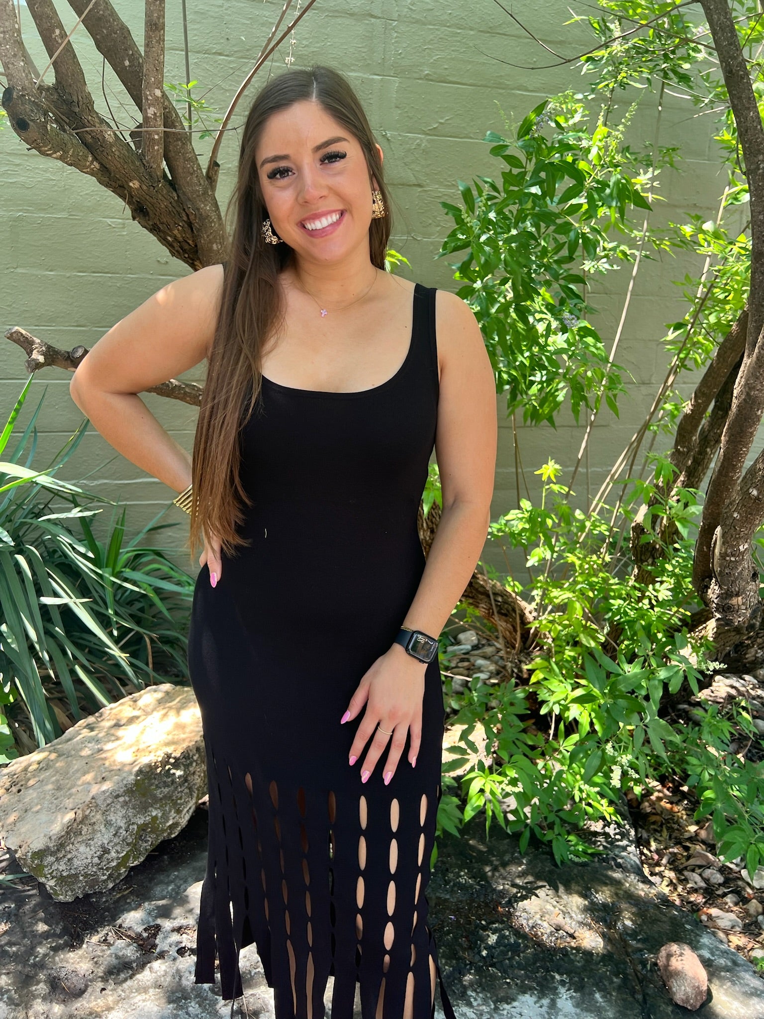 fitted fringe dress Jovani - 37129