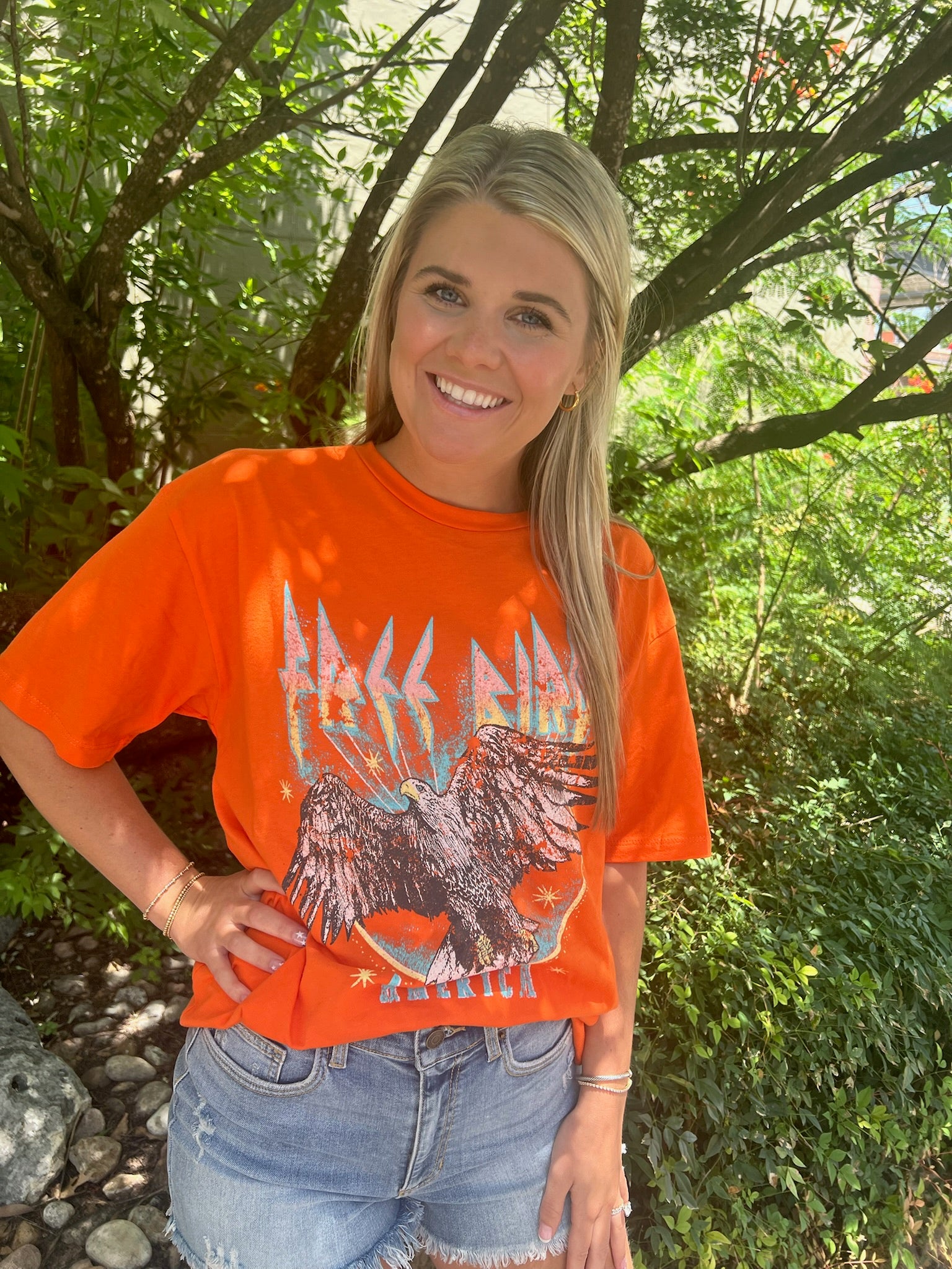 Washed Cotton Free Bird Tee