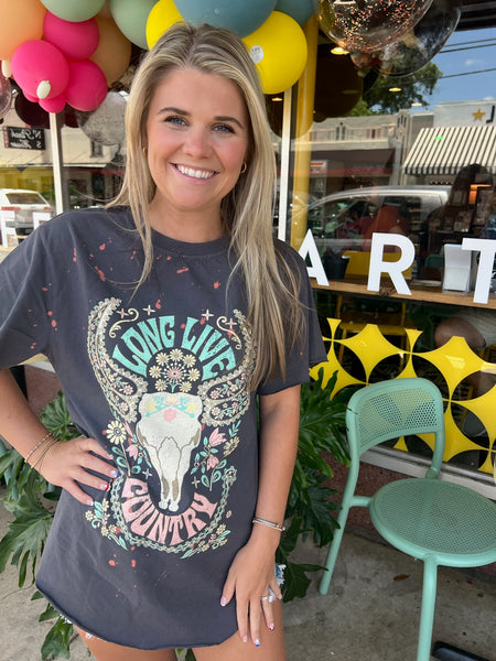 Country Cow Skull Tee