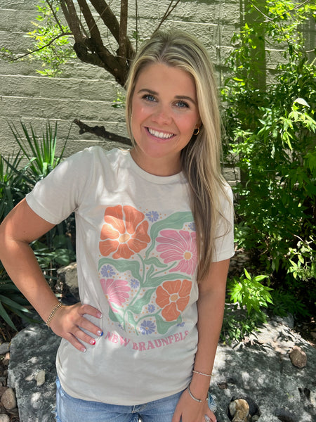 New Braunfels Floral Tee