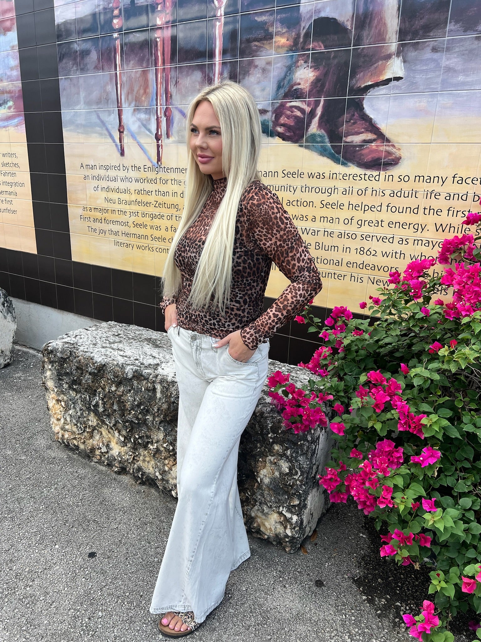 Sheer Leopard Layering Top