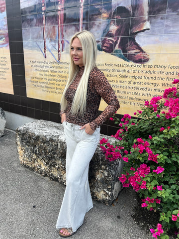 Sheer Leopard Layering Top