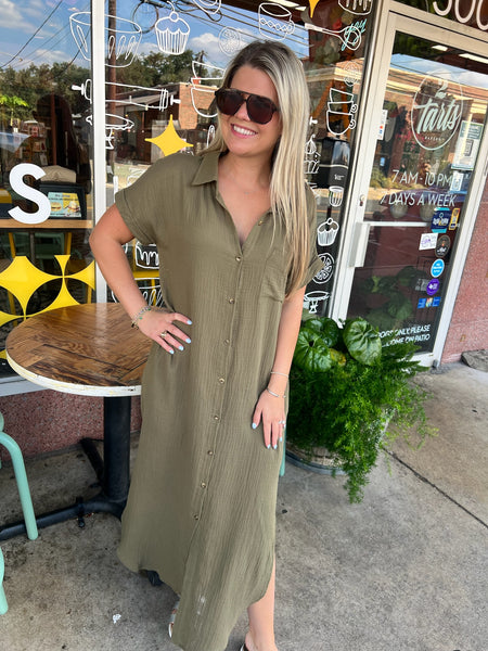 Gabby Maxi Shirt Dress