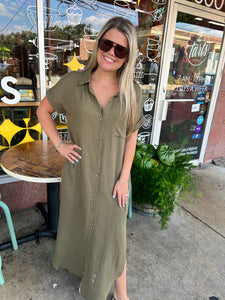 Gabby Maxi Shirt Dress