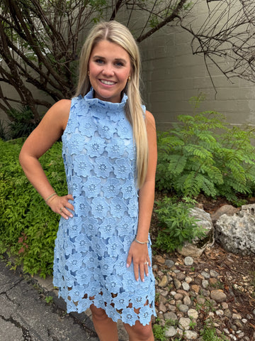 Floral Halter Lace Dress