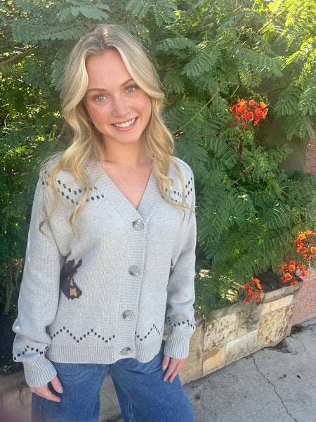 Chunky Horse Knit Cardigan