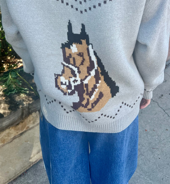 Chunky Horse Knit Cardigan
