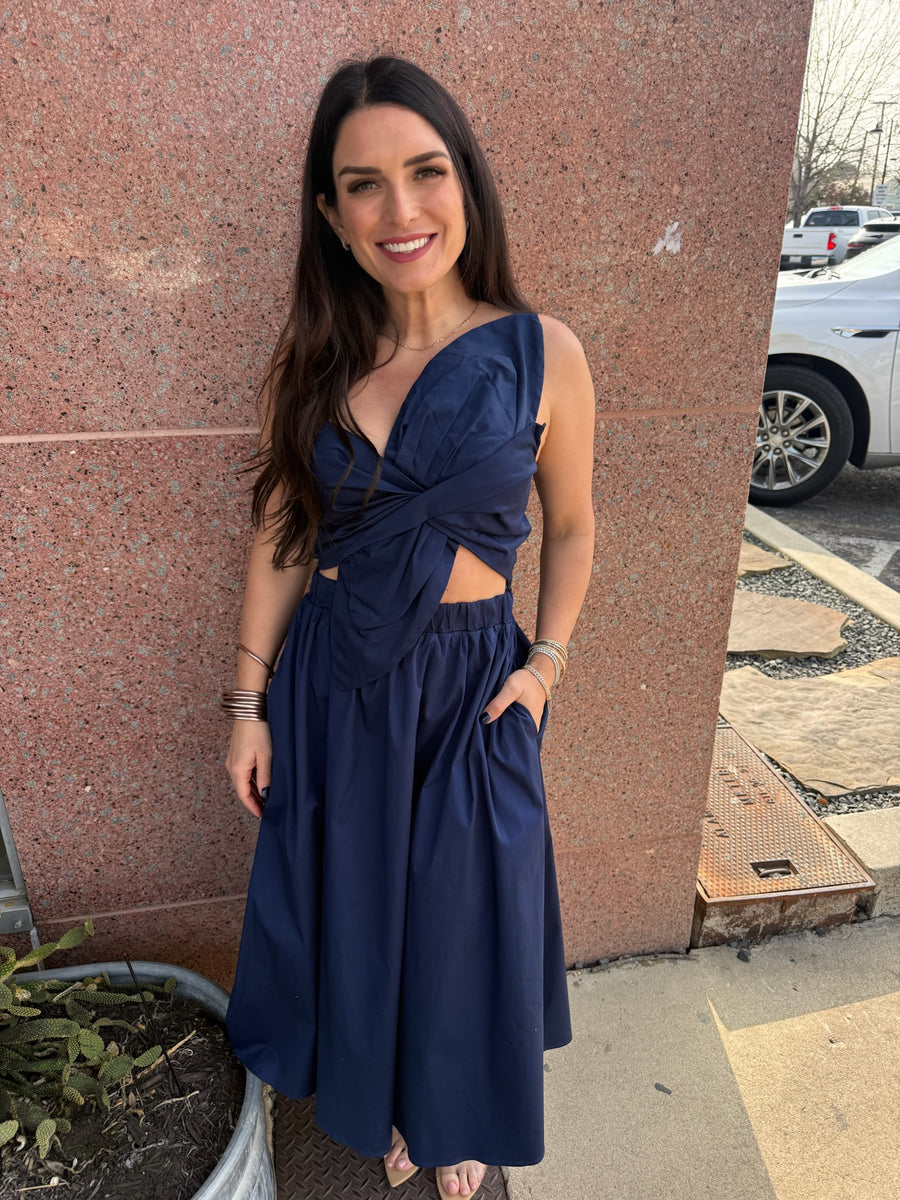 Nora Knotted Bow Dress – River Rose