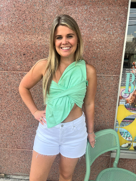Lauren Mid Rise Stretch Shorts