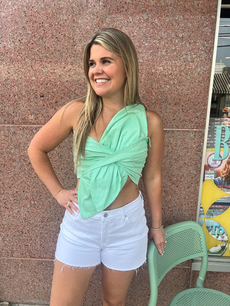 Lauren Mid Rise Stretch Shorts