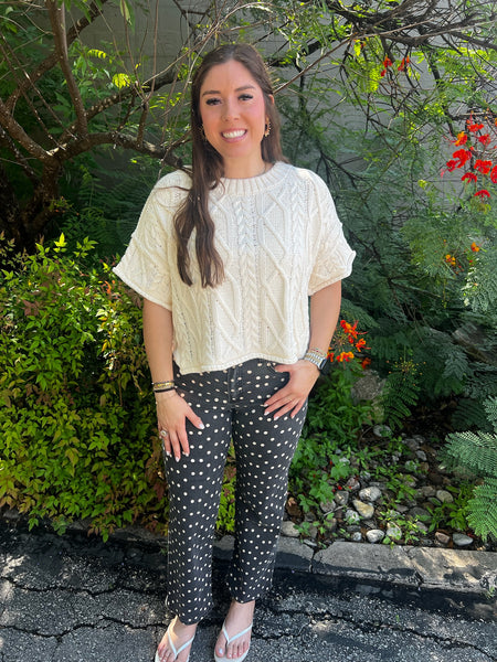 Polka Dot Vintage Straight Jeans