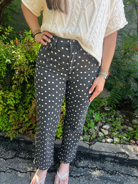 Polka Dot Vintage Straight Jeans