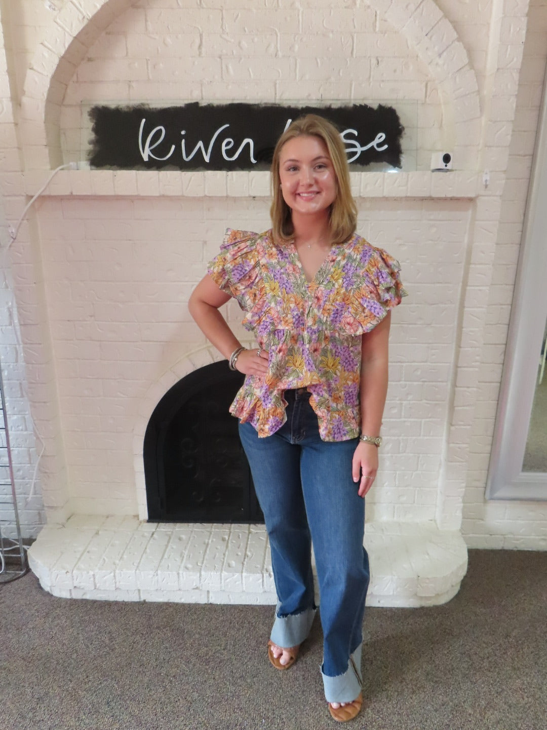 Cuffed Wide Ankle Jeans