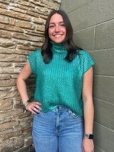 Metallic Sweater Top