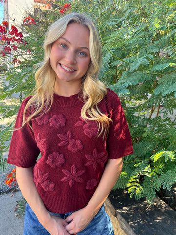 Emma Floral Sweater Top