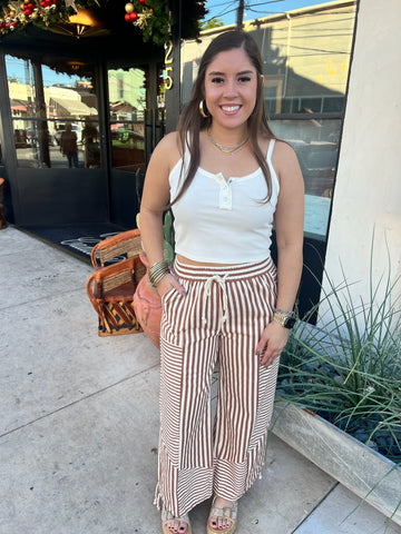 Mixed Stripes Parachute Pants