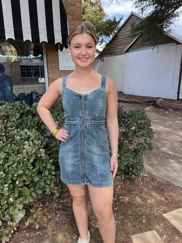Braided Waist Mini Dress