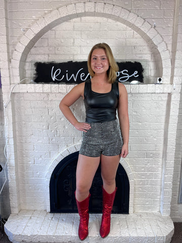 Heavy Knit Stud Shorts