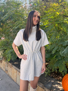 Tie Waist Casual Mini Dress