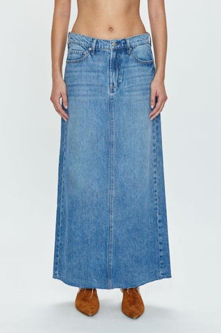 Raye High Noon Denim Maxi Skirt