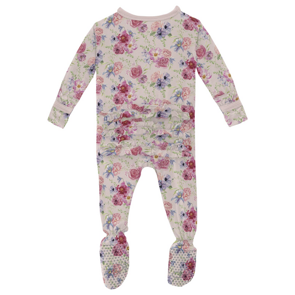 Dreamy Floral Ruffle Footie