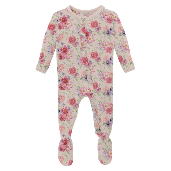 Dreamy Floral Ruffle Footie