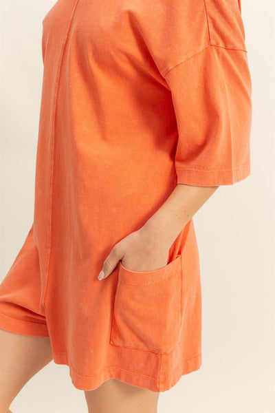 Casual V Back Romper