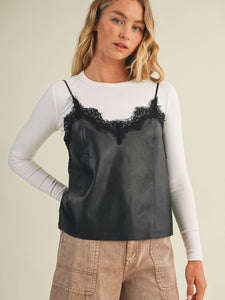 Lace Trim Cami Top