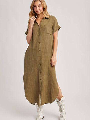 Gabby Maxi Shirt Dress