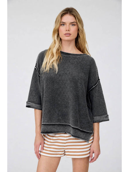 Cam Washed Sweater Top