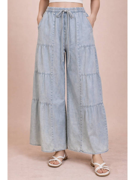 Mineral Washed Chambray Pants