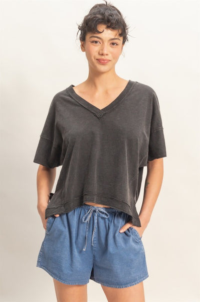 Oversized V-Neck Tee