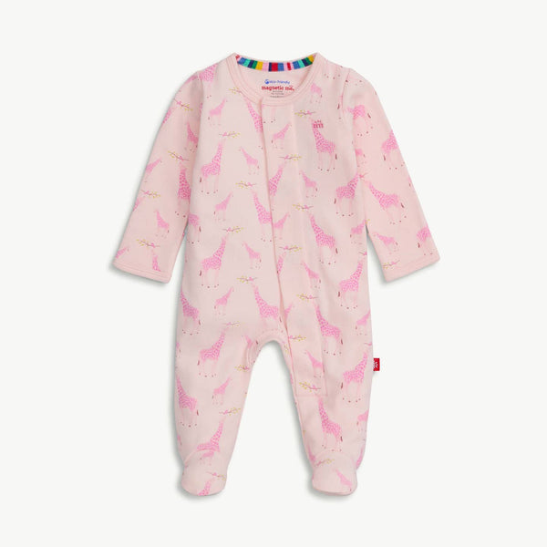 Jolie Giraffe Organic Cotton Magnetic Footie