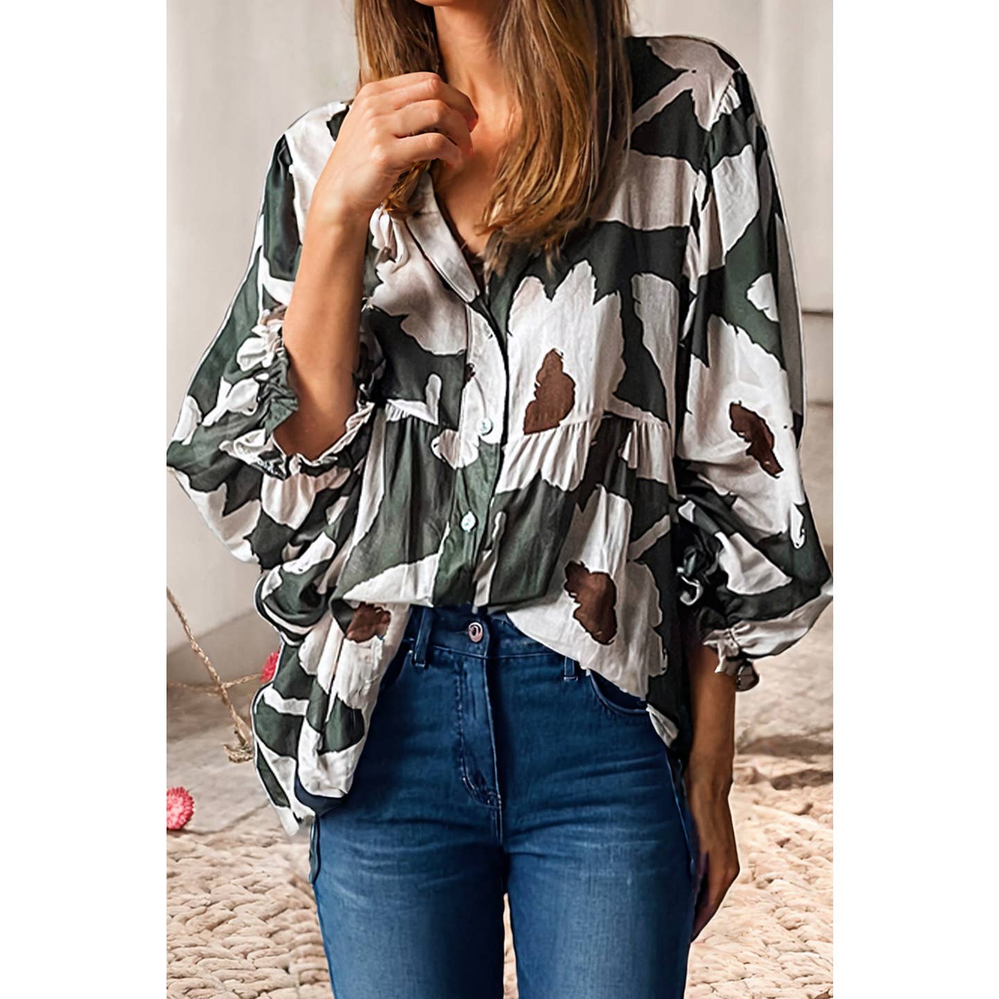 Vintage Flower Blouse