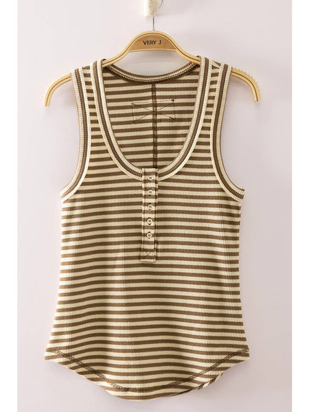 Striped Fitted Tank