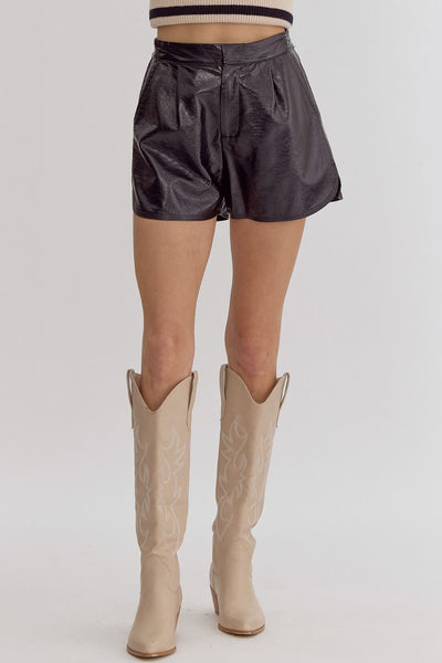 Meredith Faux Leather Shorts