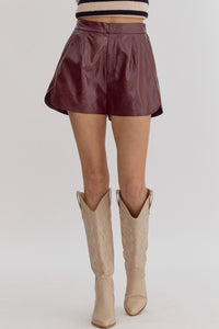 Meredith Faux Leather Shorts