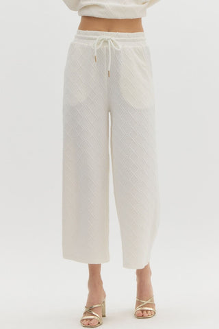 Jillian Embossed Cropped Pants