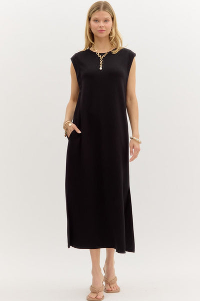 Jersey Knit Midi Dress