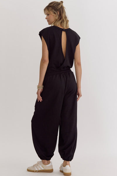 Oversized Tie Waist Jumpsuit