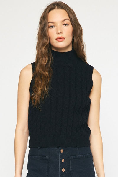 Cable Knit Sweater Vest