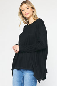 Heather Hi Low Knit Top