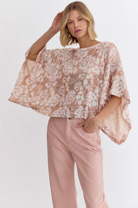 Sequin Floral Blouse