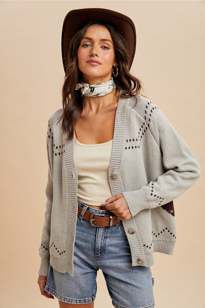 Chunky Horse Knit Cardigan