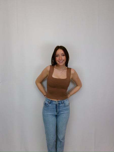Wide Strap Knit Brami