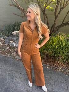 Fitted Corduroy Jumpsuit
