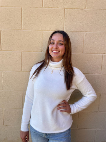 Fuzzy Turtle Neck Top