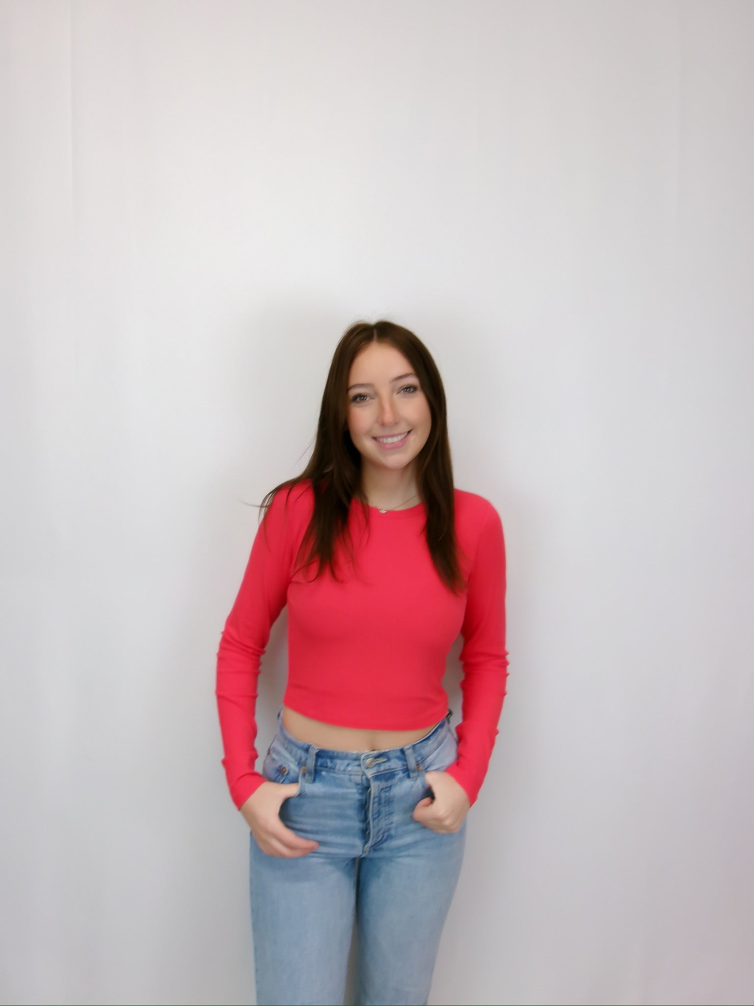 Basic Long Sleeve Crop-SALE