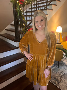 Velvet Tiered Dress